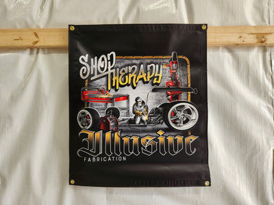 Illusive Fabrication Shop Therapy Banner