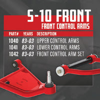 82-03 S10 Tubular Control Arms